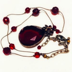 Ruby red beaded fashion jewelry